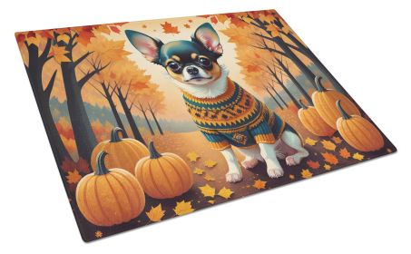 NEW Tricolor Chihuahua Fall Glass Cutting Board Decorative Tempered Glass Kitchen Cutting and Serving Board Large Size Chopping Board