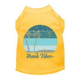 Beach Vibes Tee (Color: Yellow, size: X Small)