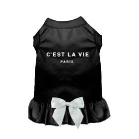 C' EST LA VIE (Color: Black, size: X Small)