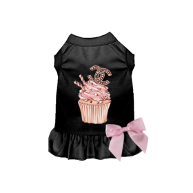 Chewnel Cupcake Dress (Color: Black, size: X Small)