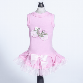 Bicycle Dress (Color: Pink, size: small)