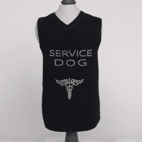 Service Dog Collection (Color: Black (Tank), size: XXS)