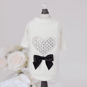 Oh My Heart Tee (Color: Ivory, size: XXS)