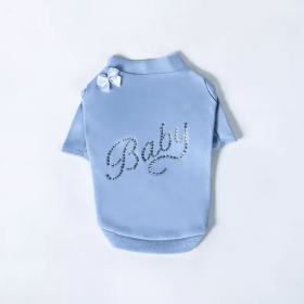 Baby Tee (Color: Blue, size: XXS)