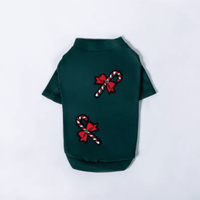 Candy Cane Tee (Color: Forest Green, size: XXS)