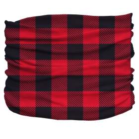 Buffalo Plaid Pup Scruff (Color: Red,Black, size: Teeny)