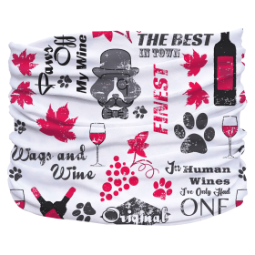 Wags and Wine Pup Scruff (Color: White,Red,Grey, size: Teeny)