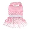 Polka Dot and Lace Dog Dress Set with Leash