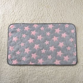 For Common Dogs Blanket Non-slip Seat Cushion (Option: Pink Stars-80x100cm)